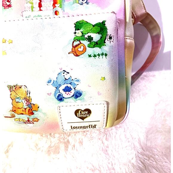 Loungefly Care Bears Rainbow Mini Backpack Pre-loved Gently used inside. main image 7
